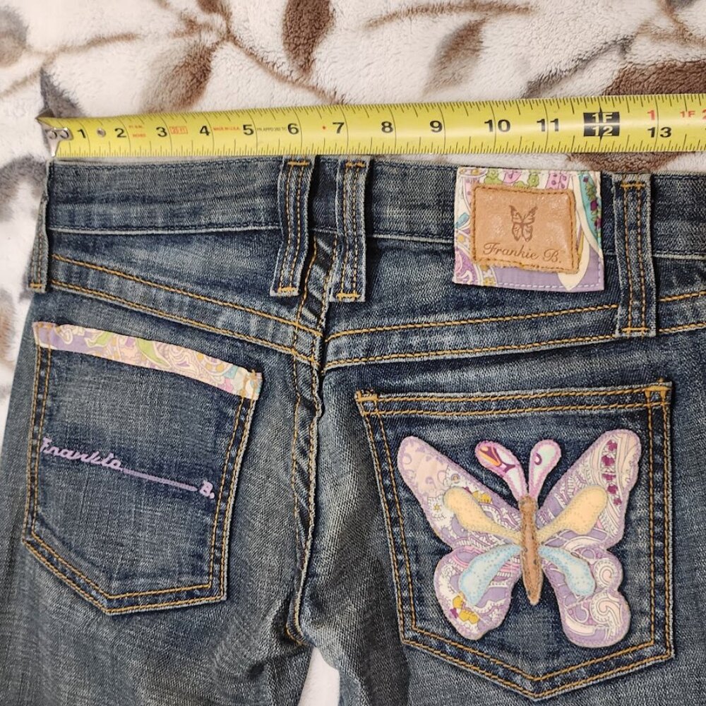 Frankie B Patchwork Edition Boot Cut Low Rise Jea… - image 3